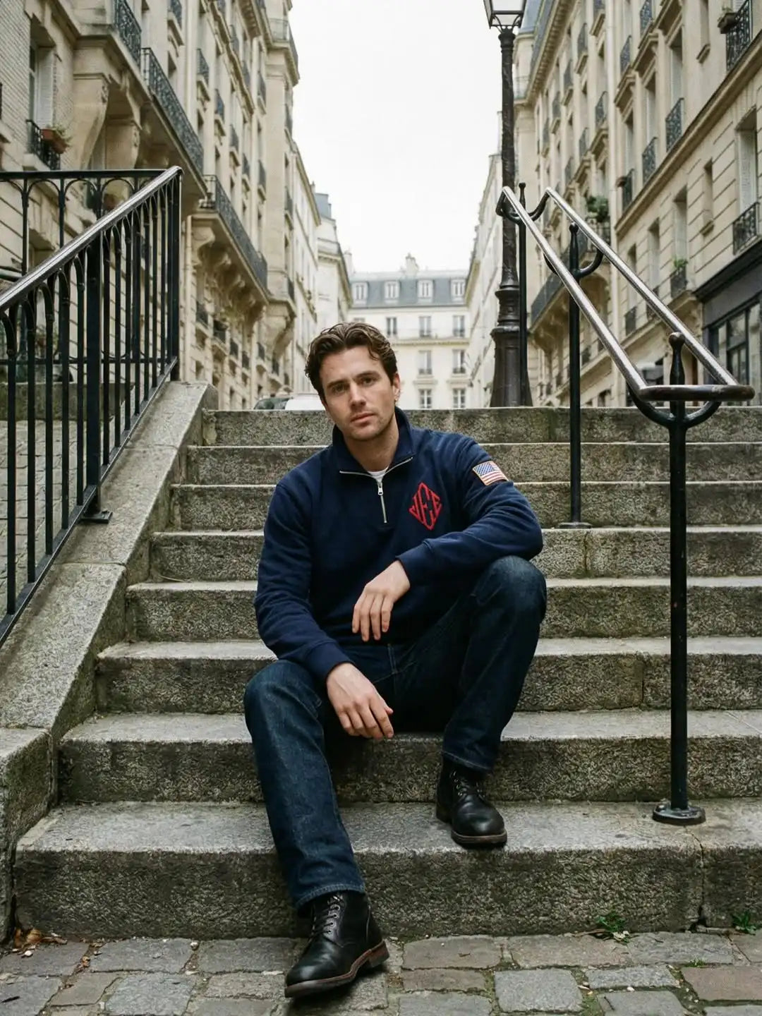 Jeffery Epstein OG Navy Quarterzip